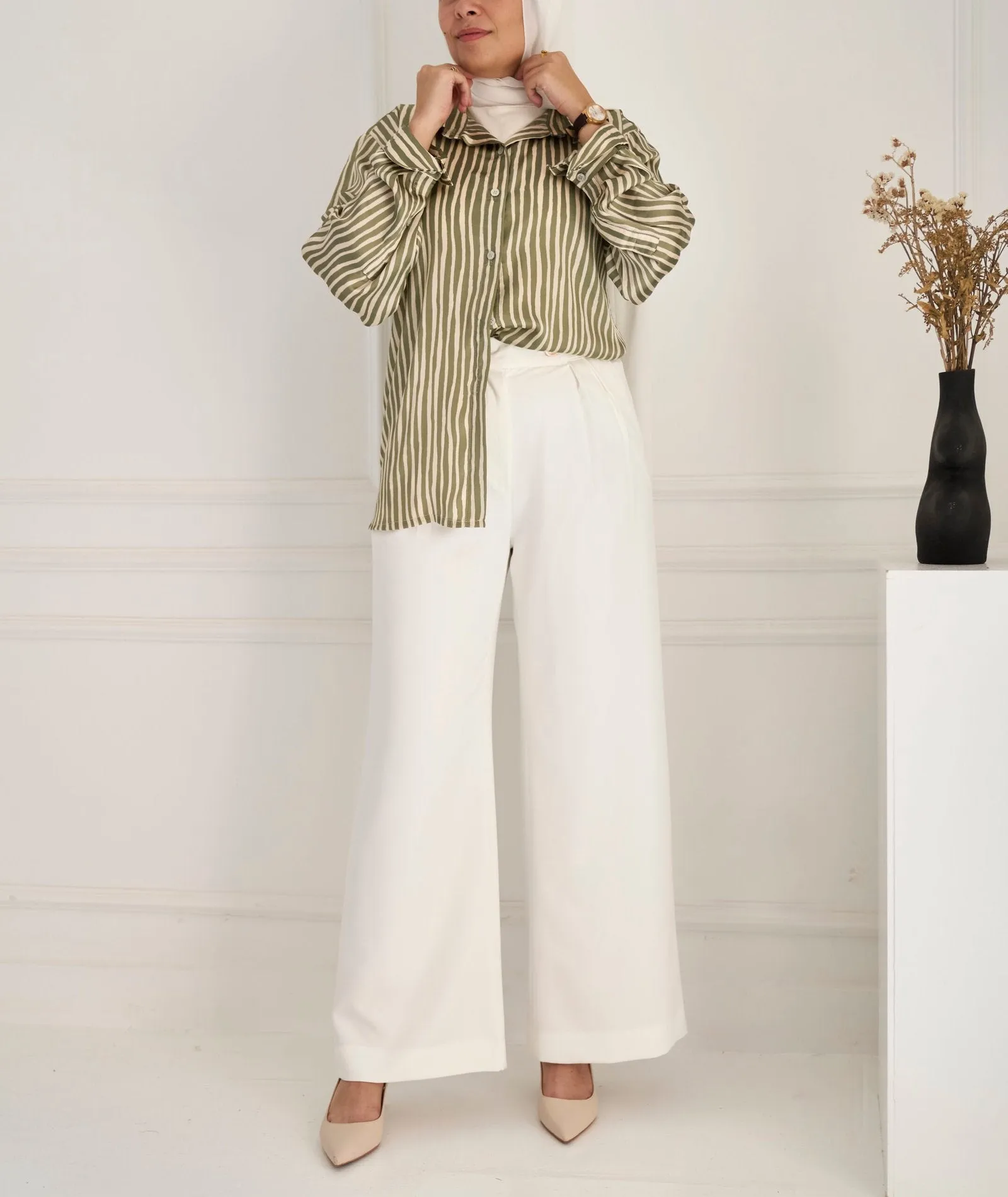 White Emma pants