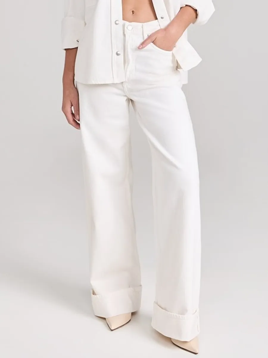 White Wide-leg Pants