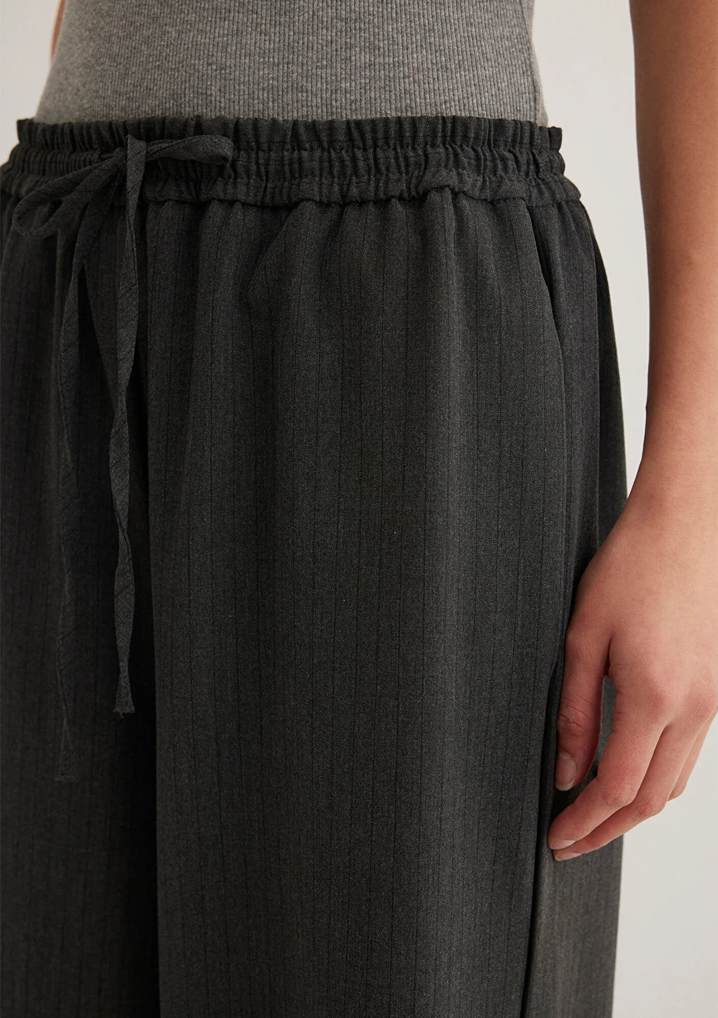 Wide Leg Anthracite Pants