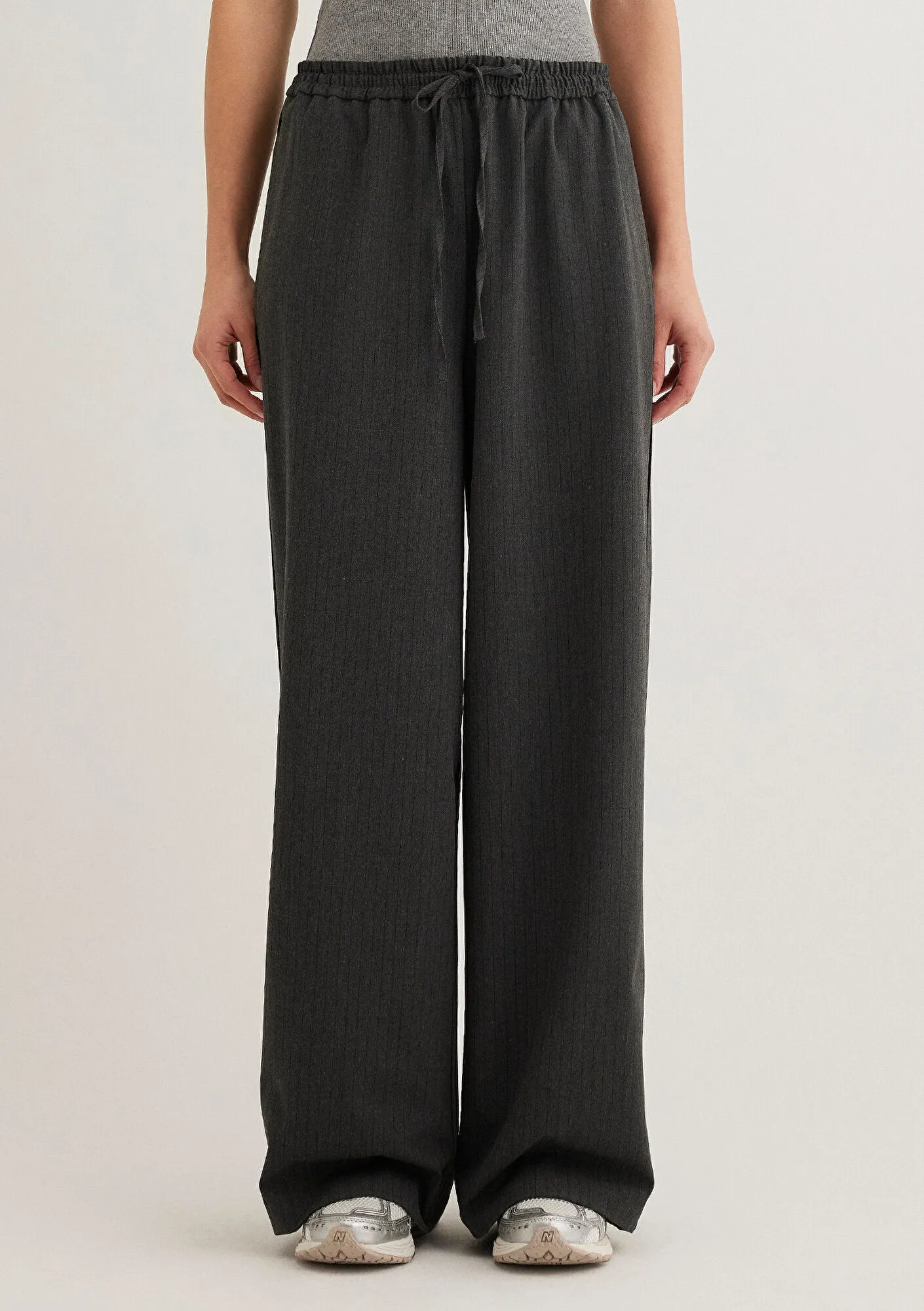 Wide Leg Anthracite Pants