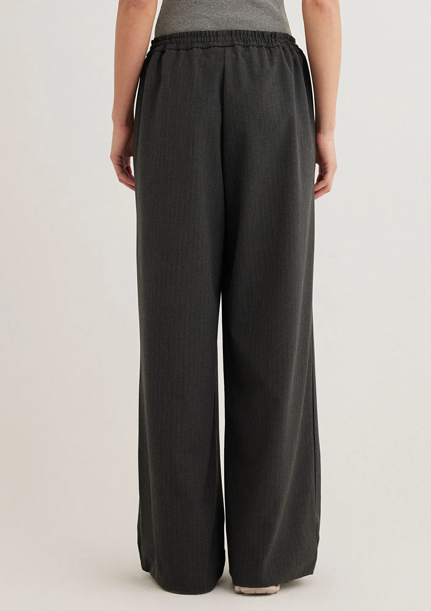 Wide Leg Anthracite Pants
