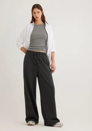 Wide Leg Anthracite Pants