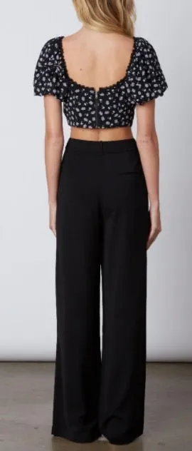Wide Leg High Waist Pleat Pant