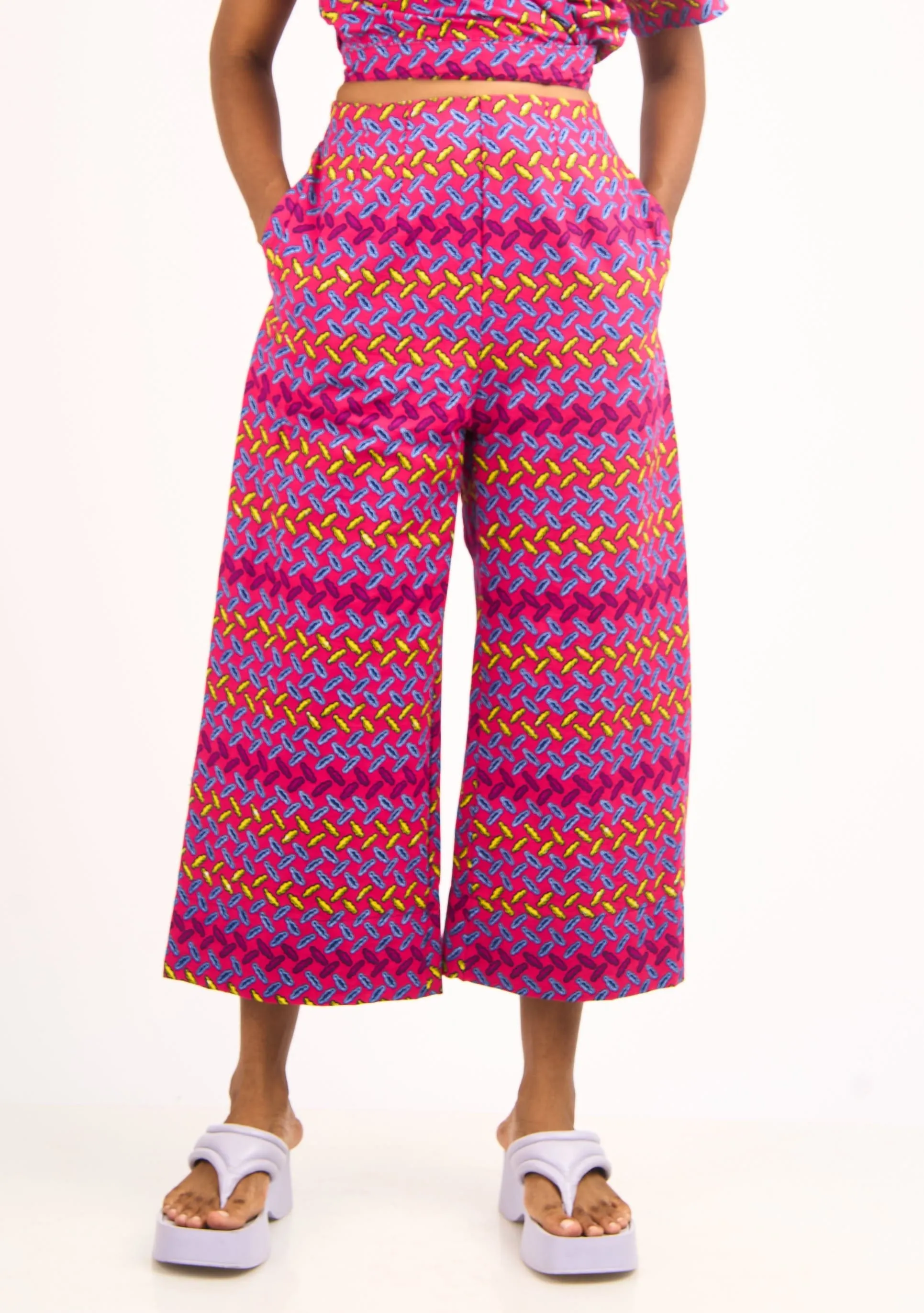 Wide Leg Pants - Pollen