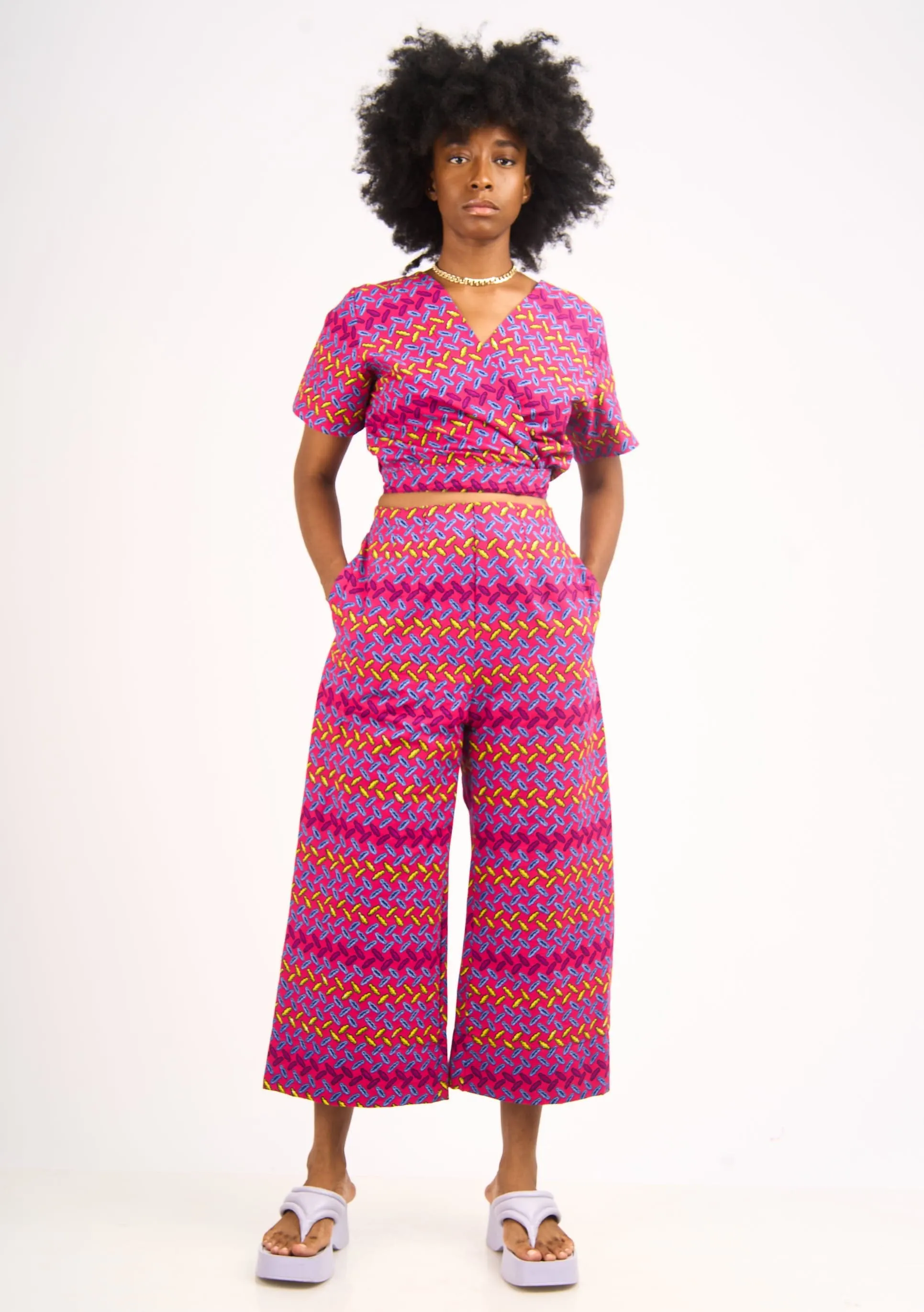 Wide Leg Pants - Pollen