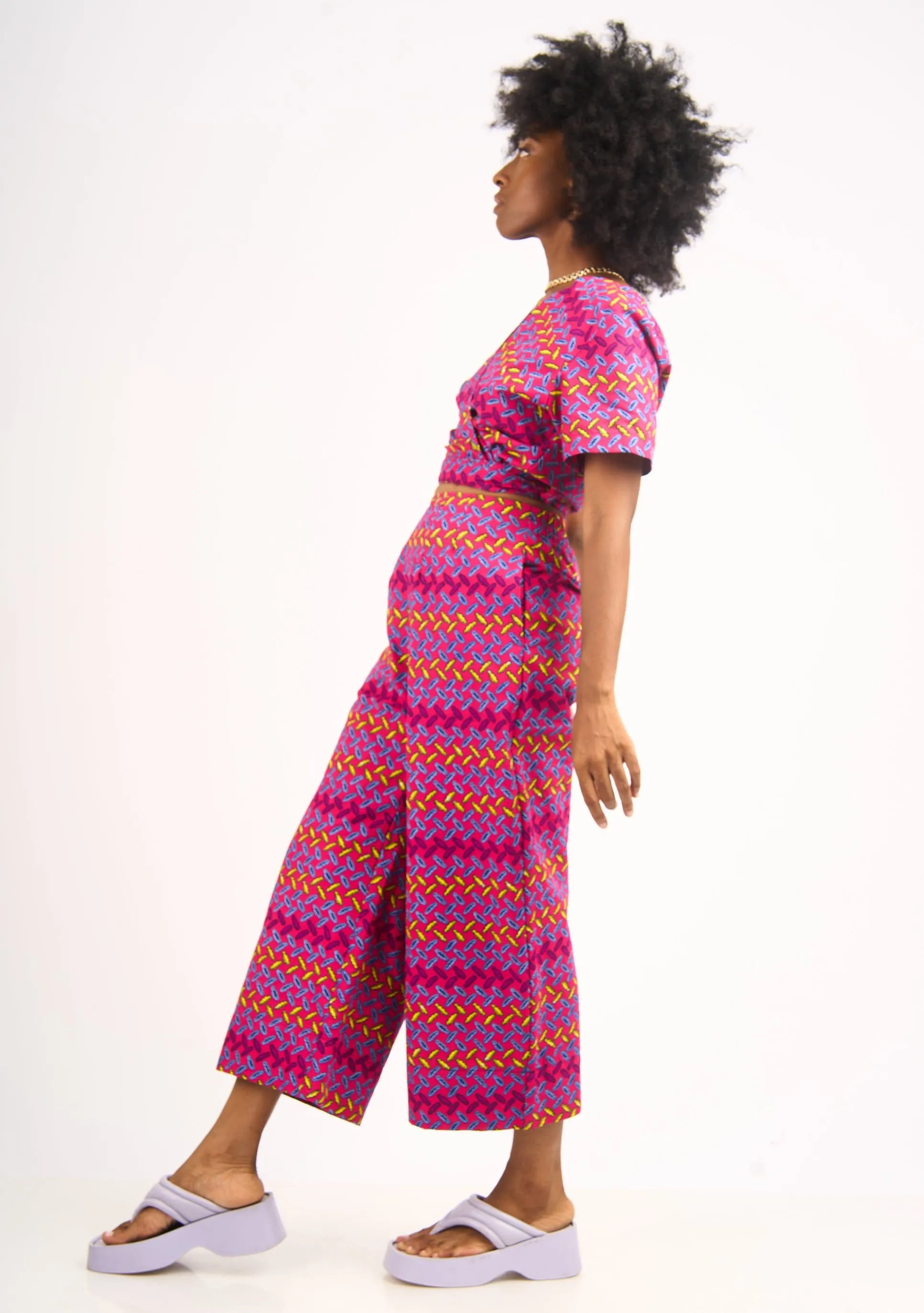 Wide Leg Pants - Pollen