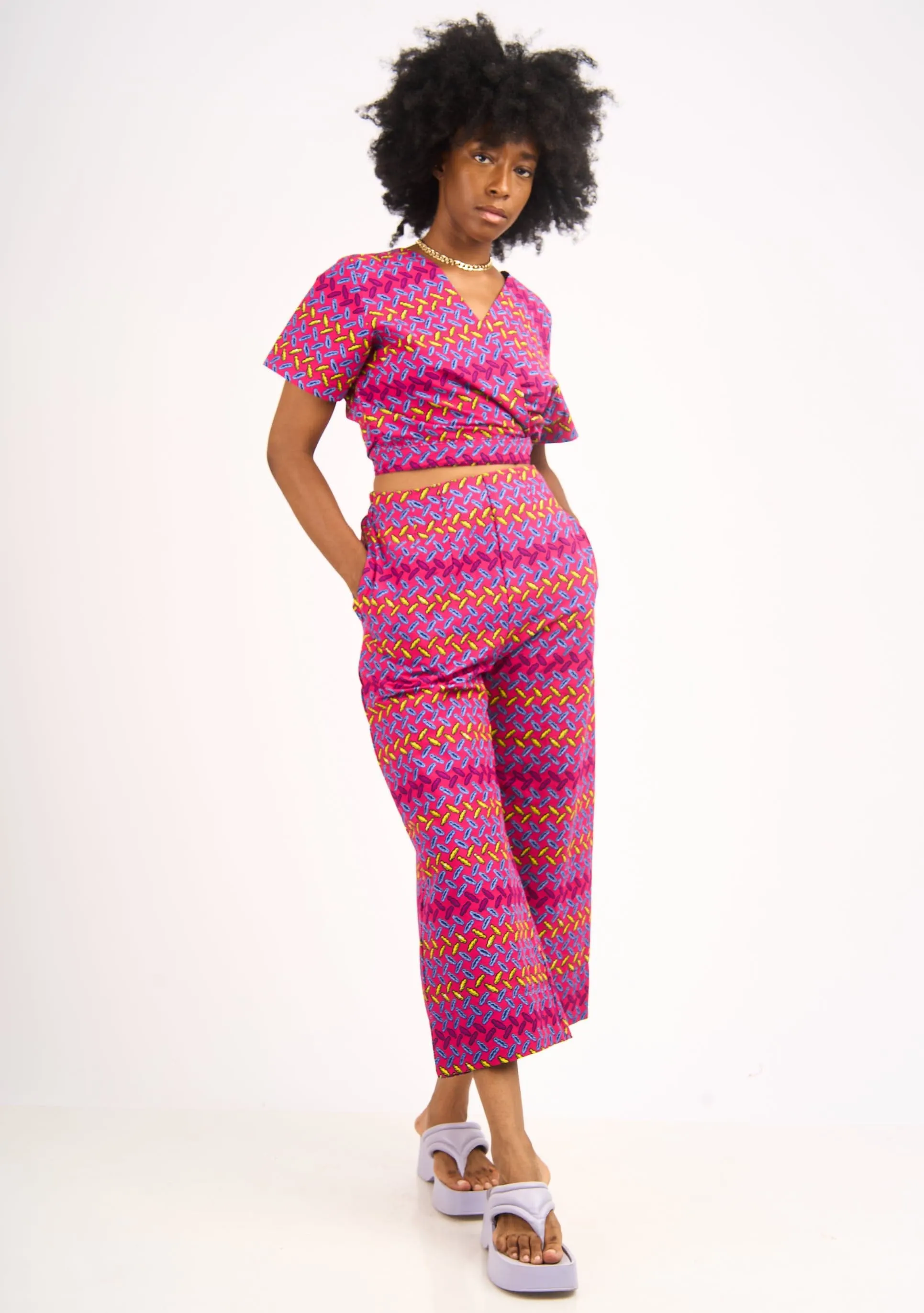Wide Leg Pants - Pollen