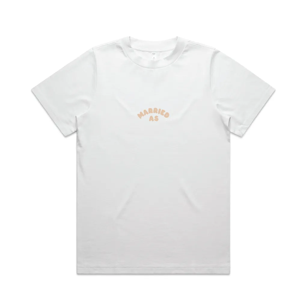 Wifey Tee | Beige on White