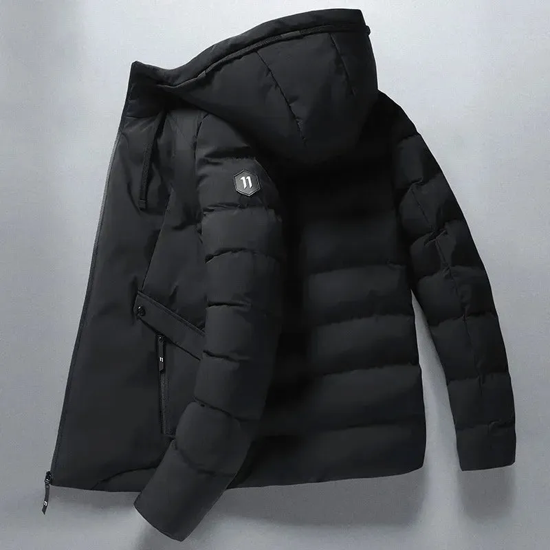 Winter Leisure Thicken Warm Waterproof Jacket Parka Men Autumn New Outwear Windproof Hat Hooded Parka Jacket Men