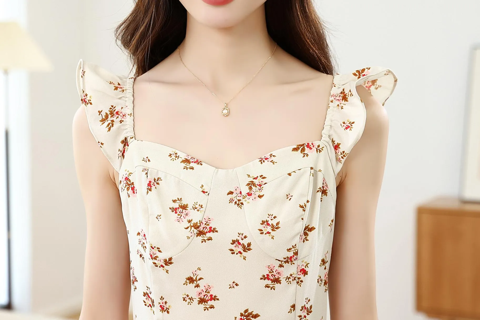 Women's A-Line Chiffon Strappy Cami Dress for Relaxed Getaways