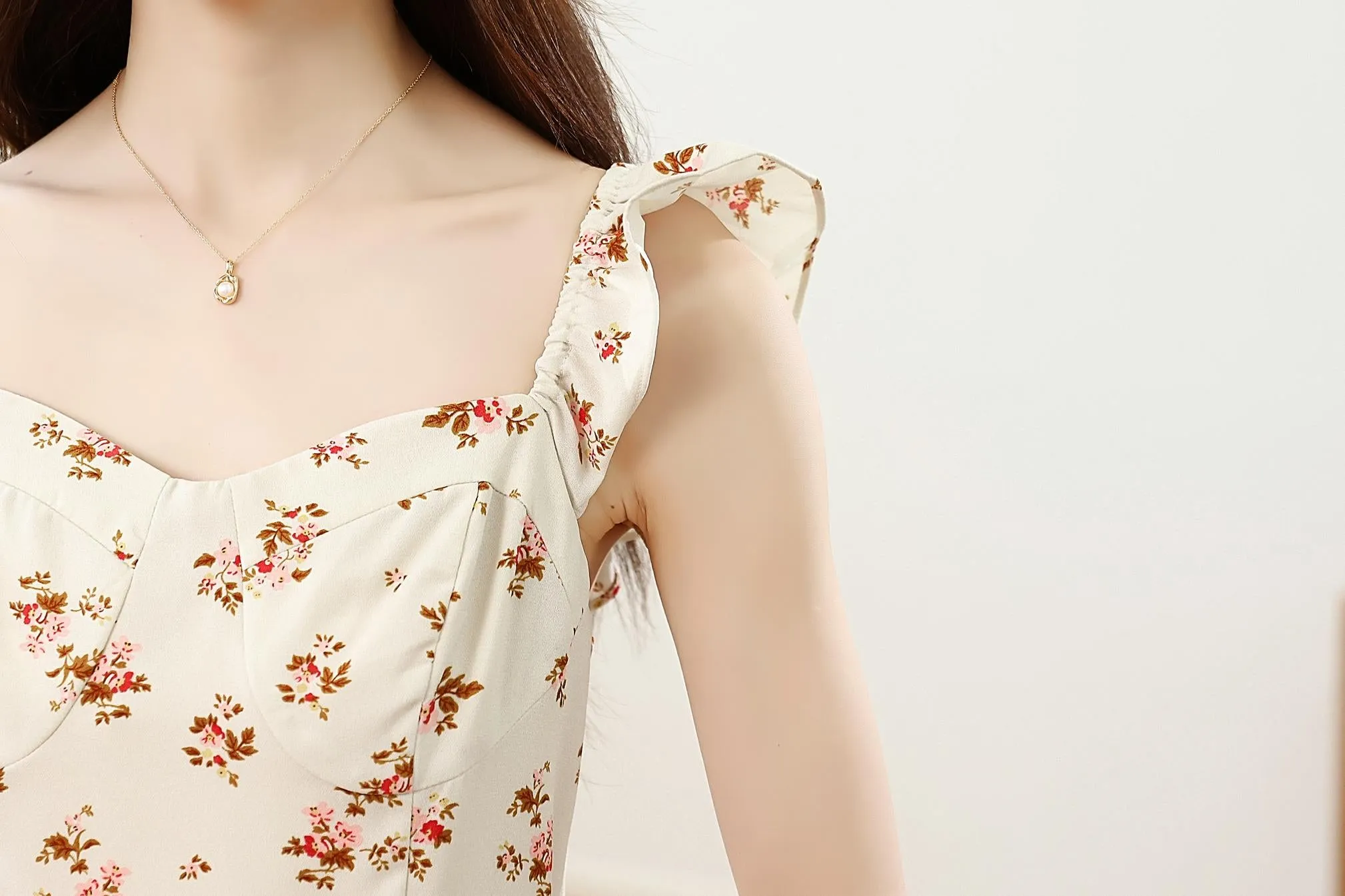 Women's A-Line Chiffon Strappy Cami Dress for Relaxed Getaways