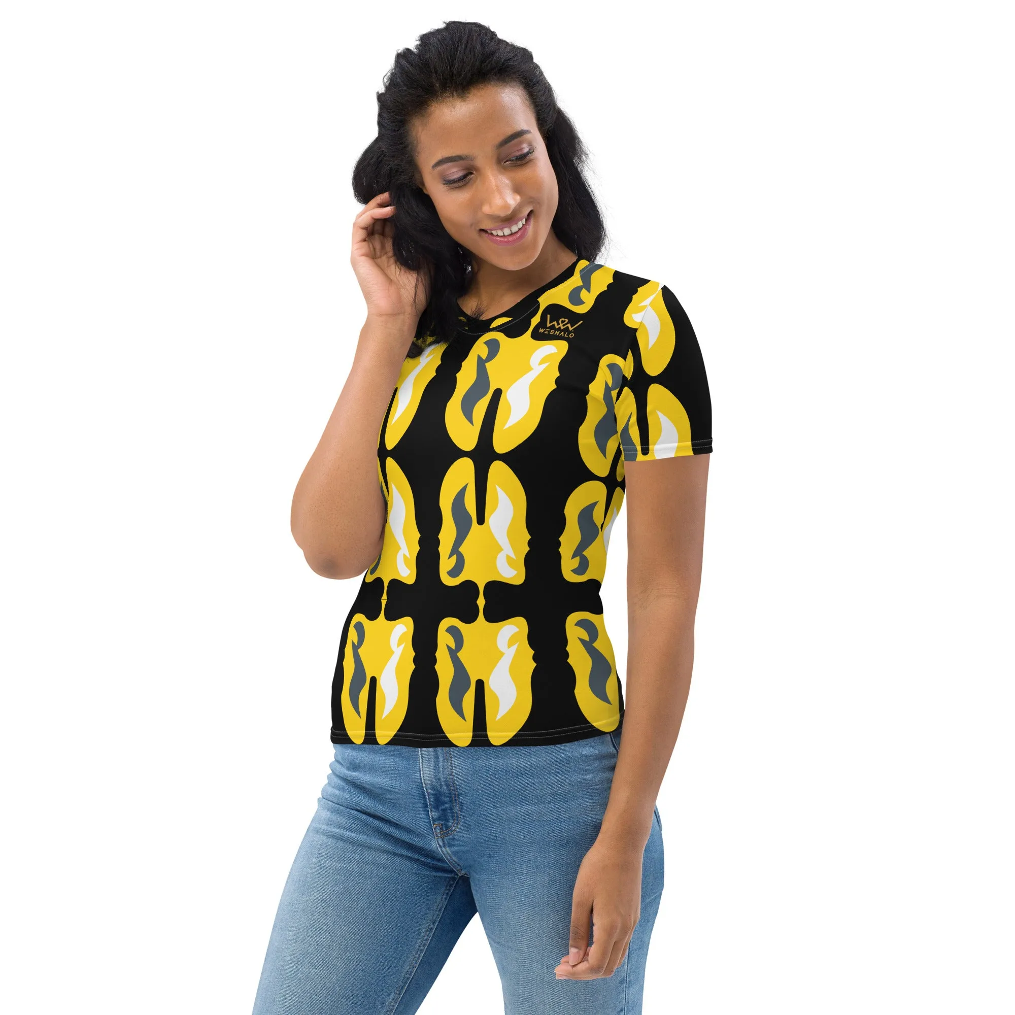 Women's T-shirt | TheMusic Face Note Textile