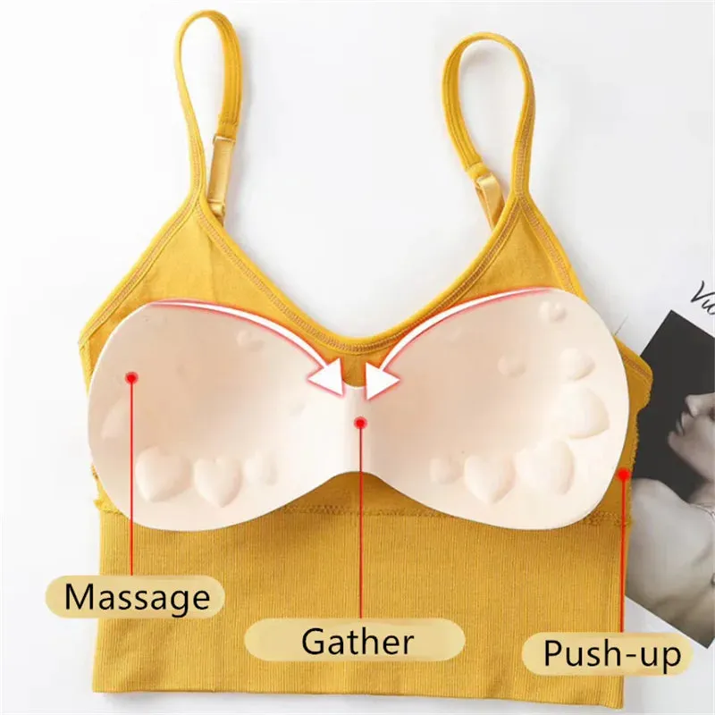 Women's Tube Top Beauty Back Bralette - Seamless Push-Up Sports Bra, Sexy Lingerie Underwear