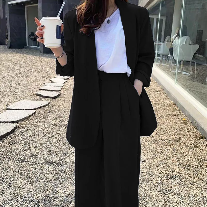 Women's Wide-leg Pants Suit
