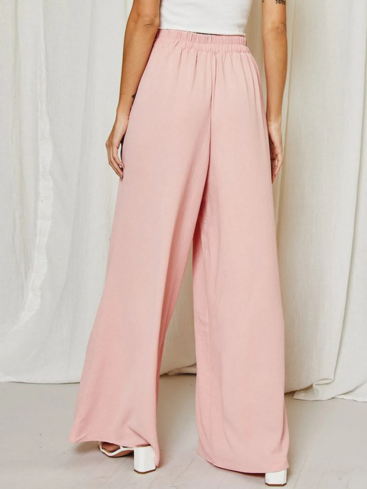 WOMEN'S WIDE LEG PLEATED PANTS