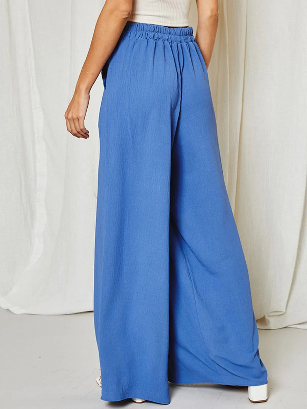 WOMEN'S WIDE LEG PLEATED PANTS