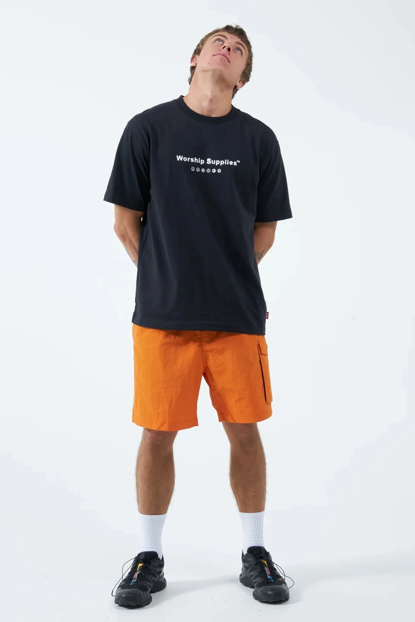 WORSHIP SUPPLIES PERIODIC TEE - WORN BLACK