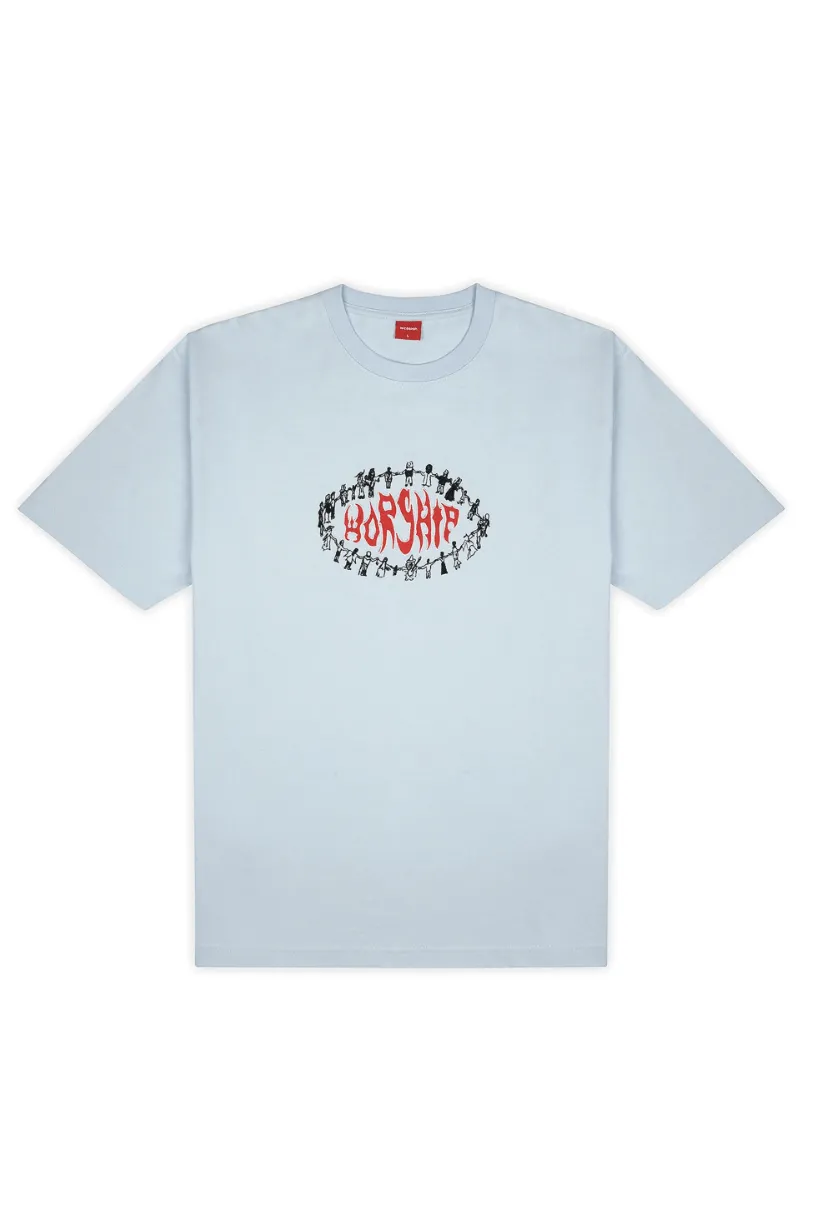 WORSHIP SUPPLIES SEANCE TEE - PALE BLUE