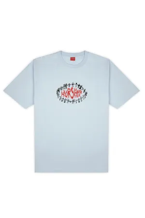 WORSHIP SUPPLIES SEANCE TEE - PALE BLUE