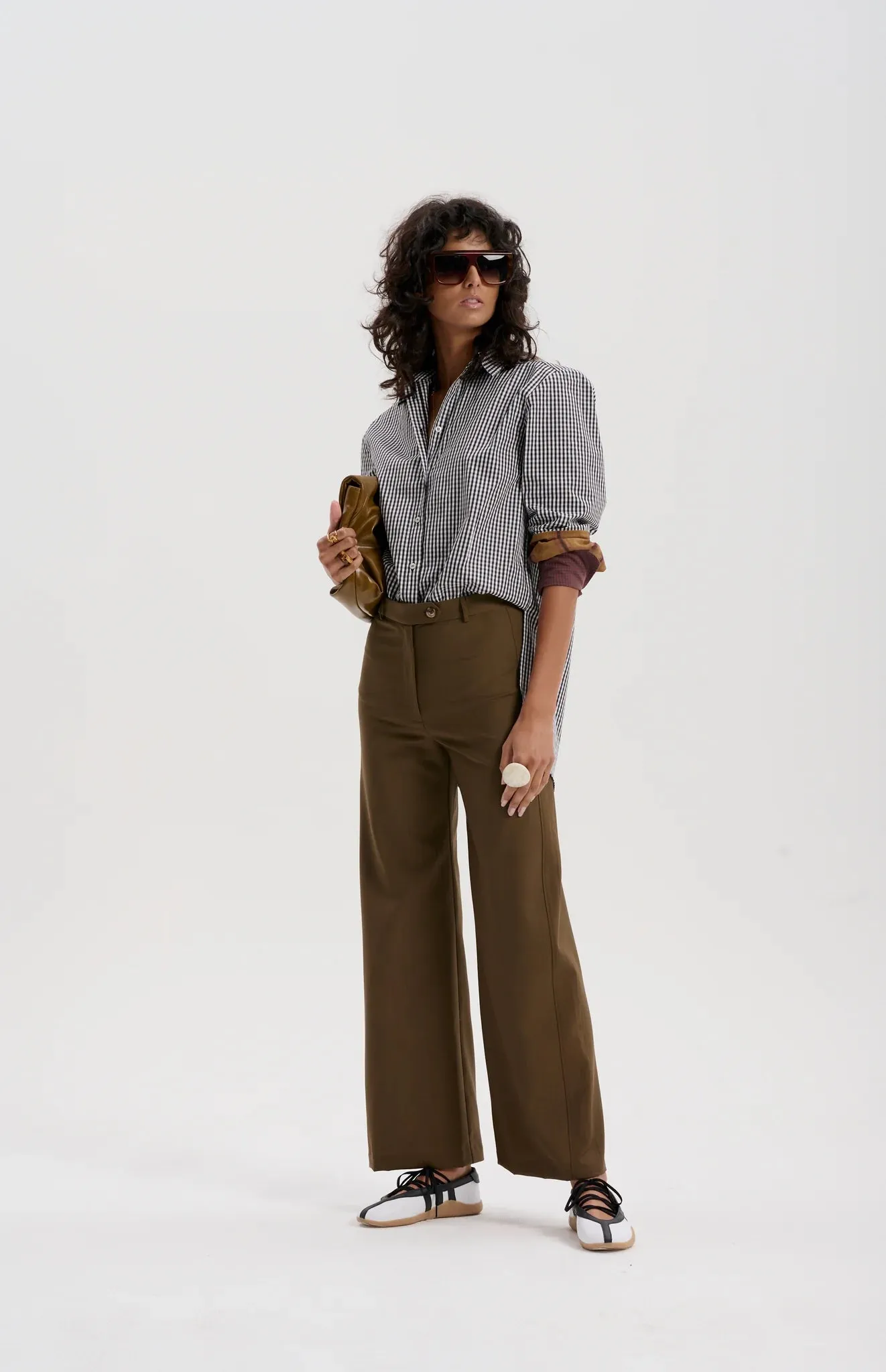 Worsted Merino Trouser | Dark Olive