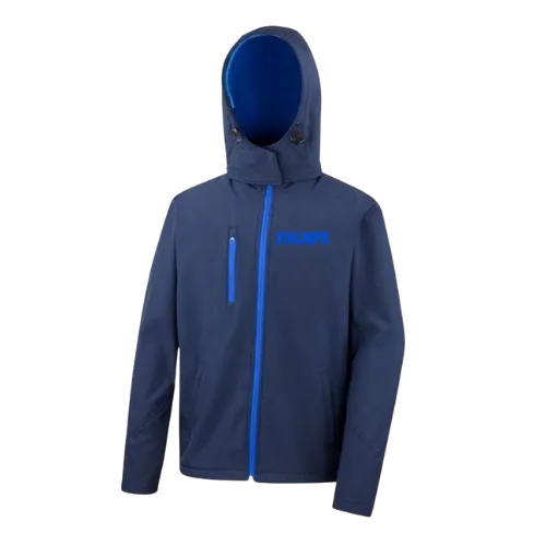 X5CAPE Blue Customisable Soft Shell Full Zip Jacket