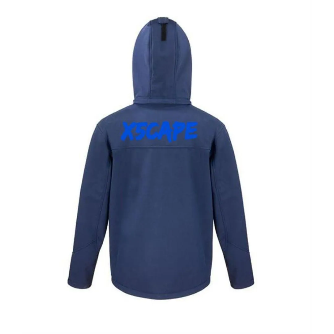 X5CAPE Blue Customisable Soft Shell Full Zip Jacket