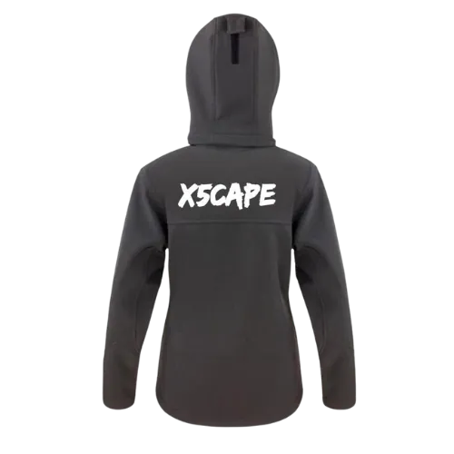 X5CAPE Womens Black Customisable Soft Shell Full Zip Jacket