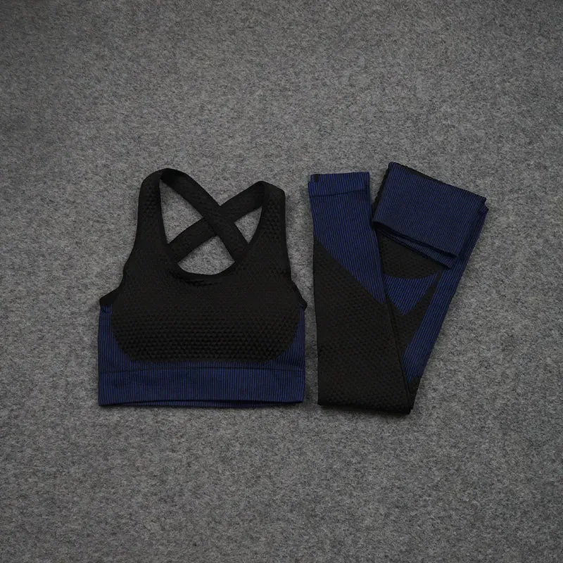 Zipper Seamless Yoga Set for Women - High Waist Leggings and Fitness Sports Suits