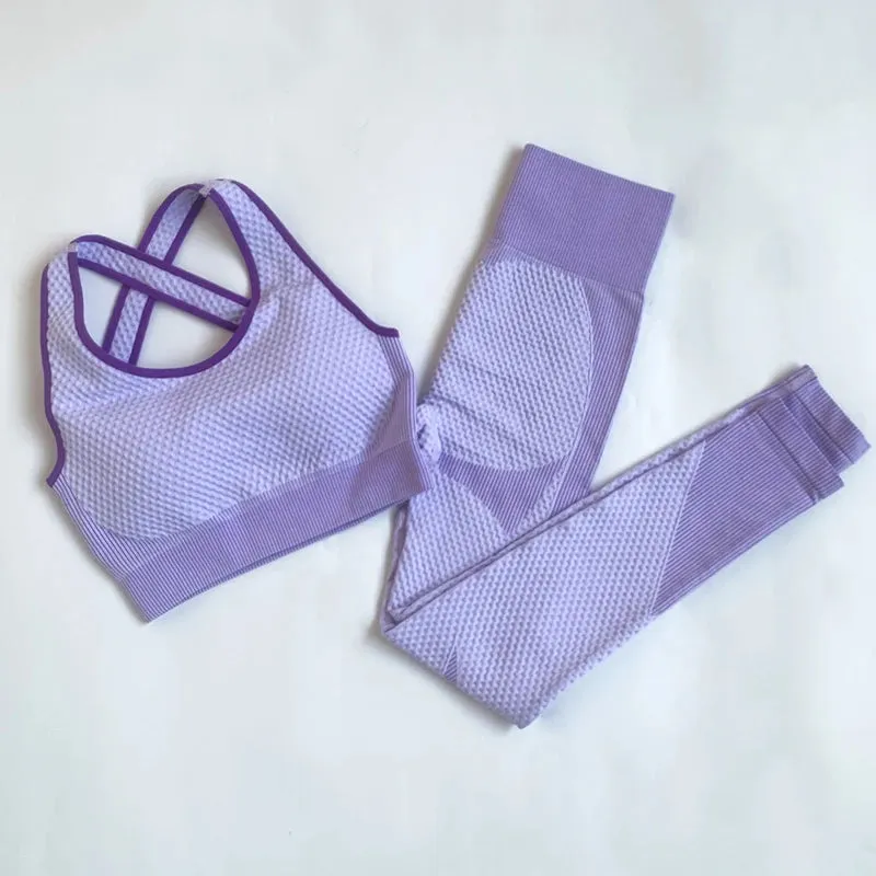 Zipper Seamless Yoga Set for Women - High Waist Leggings and Fitness Sports Suits