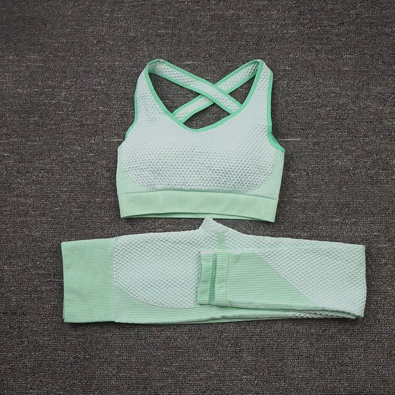 Zipper Seamless Yoga Set for Women - High Waist Leggings and Fitness Sports Suits